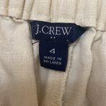 Cream linen belted wide leg pant Size 4 Photo 2