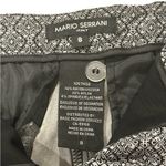 Mario Serrani  Italy Pants Women 8 White Black Pattern Design Mid Rise Skinny Leg Photo 5