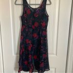 Forever 21 Y2K Style Midi Dress Sheer M Red Purple Floral Dark Romance Fairy Photo 8