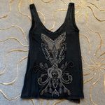 ZARA  | Beaded Black Side Slit Top Small Photo 0