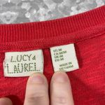 Lucy & Laurel  Orange Dolman Scoop Neck Knit Top - Size Medium - Long Sleeve Photo 3