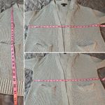 Tahari Gray Cotton Luxe Open Front Cardigan Pockets M Photo 8