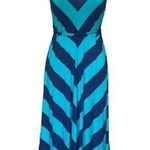 Isabel Maternity  By Ingrid and Isabel High Low Striped Midi Dress Size Medium Photo 0