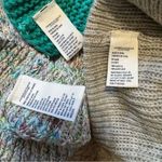 American Eagle Bundle of 3 knit beanies, gray, teal, multicolor Photo 2