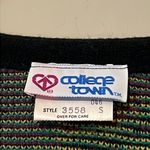 Vintage College Town size small women’s small wool button front cardigan sweater Purple Photo 1
