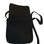 Chateau  Small Black Knit Zipper and Fold over Front Flap Mini Purse Photo 3