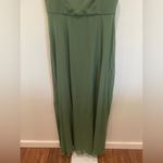 Thread Square Neck Chiffon Maxi‎ Dress With Circle Skirt Size 10 Green Photo 5
