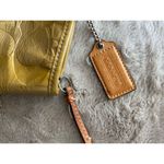 Coach  Leah Yellow Shoulder Bag Signature Embossed Design Women's Handbag Photo 12