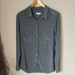 Equipment  Slate grey silk button blouse Photo 1