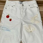 ZARA  Embroidered White High Waisted Slim Jeans Women’s 2 Photo 5
