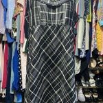 Fossil Silk Black and White Plaid Dress Photo 0