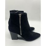 Forever 21  faux suede size 7 black booties with zipper Photo 6