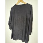 New York Laundry  Top Womens 3X Black Swiss Dot 3/4 Sleeve Tie Front Sweater Photo 2