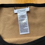 Chico's  Reversible Knit Triangle Poncho Black Brown Tunic Sweater Top, Size‎ L XL Photo 7