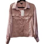 Haoduoyi NWT!  Pink Mauve Longsleeve Blouse S Photo 1