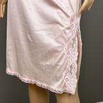 Vintage Sears Half Slip Skirt Size Small Baby Pink Lace Slit 100% Nylon USA Photo 1