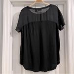 Tahari  Women’s Black Sheer Blouse Size Medium Photo 1