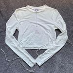 Verge Girl white long sleeve crop top Photo 0