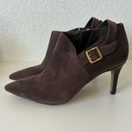 Vince Camuto Vince Camino Kreitha Leather Suede Stiletto Heels Booties in Roor Beer Brown Photo 2