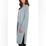 NWT Matty M Duster Open Front Knit Cardigan Long Sweater Heather Denim S Gray Photo 1