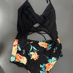 Cupshe Black and Floral Sexy One Piece Bathingsuit  Photo 0