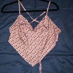 SheIn satin silk Crisscross Tie Back handkerchief designer replica silky Cami crop Top Photo 1