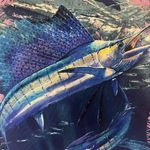 Magellan outdoors Magellan Fish Gear MagWick Lavender Purple Marlin Swordfish Carey Chen T-shirt M Photo 9
