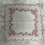 1944. Retro Vintage White With Pink Florals Photo 0