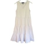 Ellen Tracy NWOT white tiered midi dress size small Photo 1