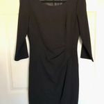 Calvin Klein Black 3/4 Sleeve Ruched Front Sheath Dress Size 4 Photo 0