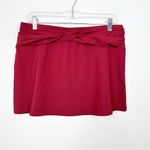 Becca NWT | Twisted Waist Burgundy Swim Coverup Skirt Sz. Medium-Large Photo 2