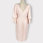 Calvin Klein Sheath Dress Women's 2 Pink Puff Sleeve Solid Knee Length NWT Photo 4