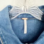Free People  Dynamite Mini Dress in 70s Blue Denim Button Front Size Medium Photo 11