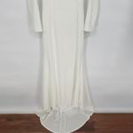 Lulus Eloquent Endearment White Long Sleeve Backless Maxi Dress Size L Size L Photo 5