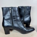Bandolino  Women’s Boots 7.5 Black Leather Heeled Square Toe Y2K 90s Photo 1