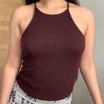 Brandy Melville Maroon Crop Knit Top Photo 7