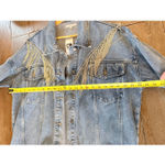 Buckle NWT | Verevert Rhinestone Fringe Denim Jacket size Large Photo 9
