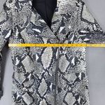 Diane Von Furstenberg ‎ Jacket 6 Gray Snake Print Sally Moto Career Trench Blazer Photo 7
