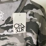 Chaser  Small Camo Cozy Pullover Sweatshirt Gray Small NWT Photo 4