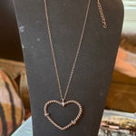 Paparazzi Twisted Heart Necklace in Brown and Earrings Photo 0
