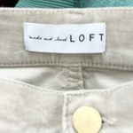 Loft  Tan Velvet Button Ankle Pants 6/28 NWT Photo 3