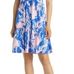 Lilly Pulitzer  Lorina Print Sleevless Dress Borealis Blue Medium Swim on Over Photo 0