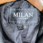 Vintage Milan Black Leather‎ Jacket Size XL Photo 6
