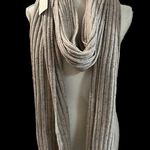 A New Day Unisex Ribbed Knit Oatmeal Multicolor Specks Scarf One Size NWT Photo 2
