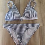Daniel Cremieux Cremieux Two Piece Swimsuit Blue and White Stripe M Photo 0