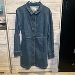 Reformation  Arizona Button Down Denim Mini Dress Size 12 Photo 1