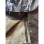 REMAIN by Birger Christensen Puglia Leather Shirt Dress Tarmac Size 12 Brown Photo 7