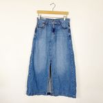 Gap  UltraSoft Denim Maxi Skirt in Light Blue Indigo Photo 3