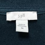 J. Jill Cotton Rayon Blend Button Down Pocket Sweater Cardigan, Size 4X Blue Photo 7