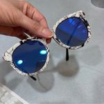 Marble Black and White Patterned Sunglasses Photo 0